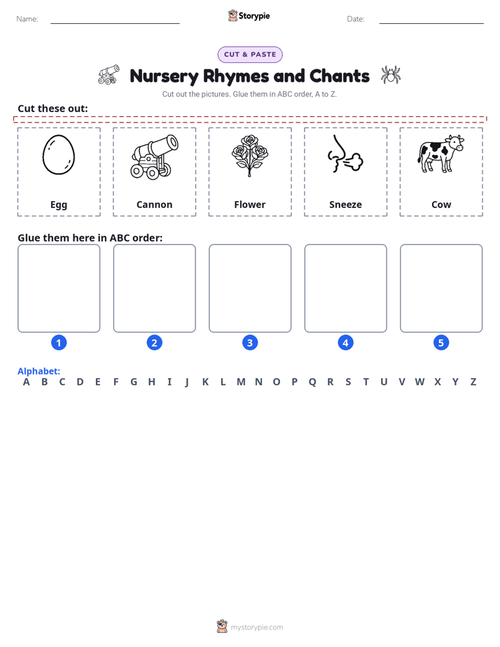 Cut & Paste Alphabet