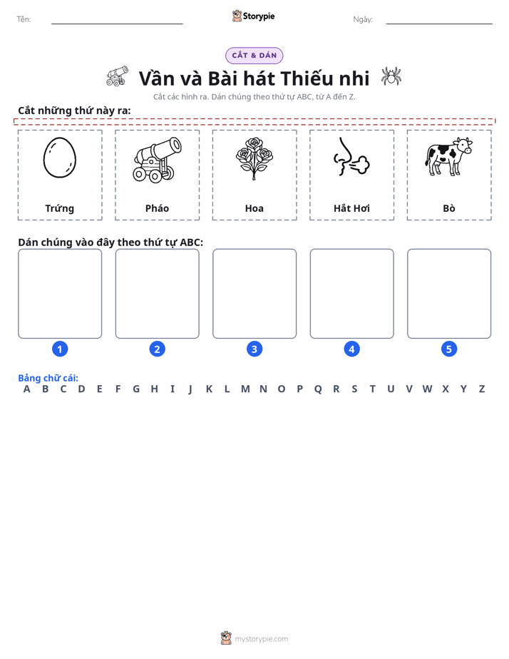 Cắt & Dán Chữ Cái