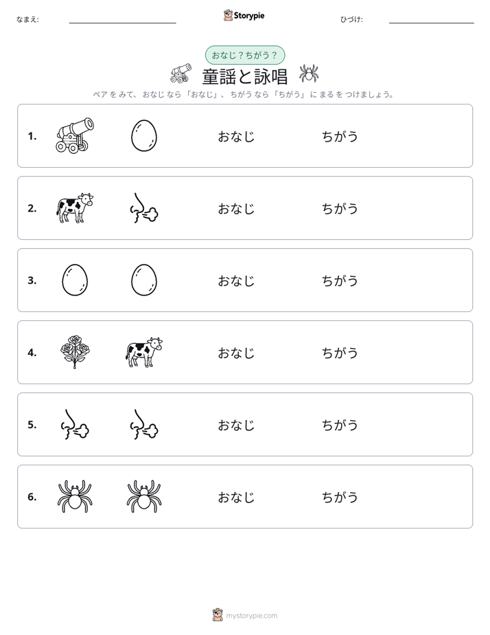 同じか違うか