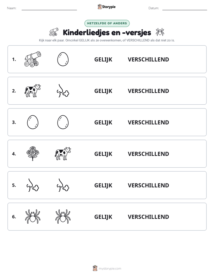 Zelfde of Verschillend