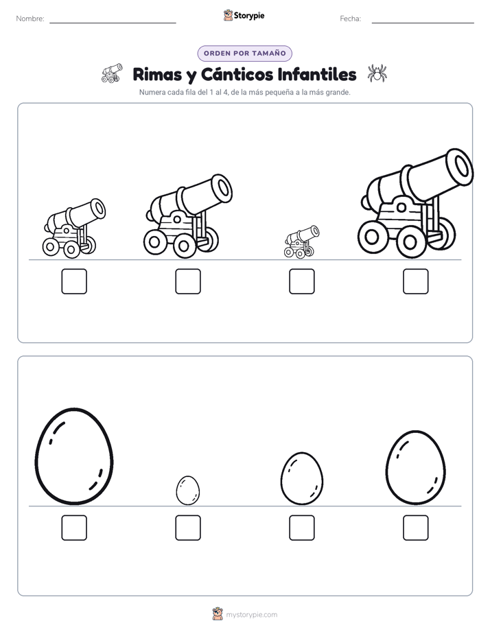 Orden de Tamaños