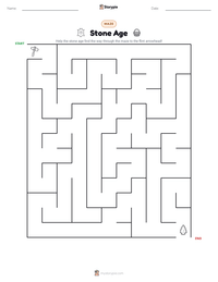 Stone Age printable worksheet preview