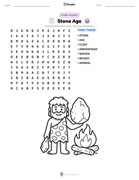 Stone Age printable worksheet preview