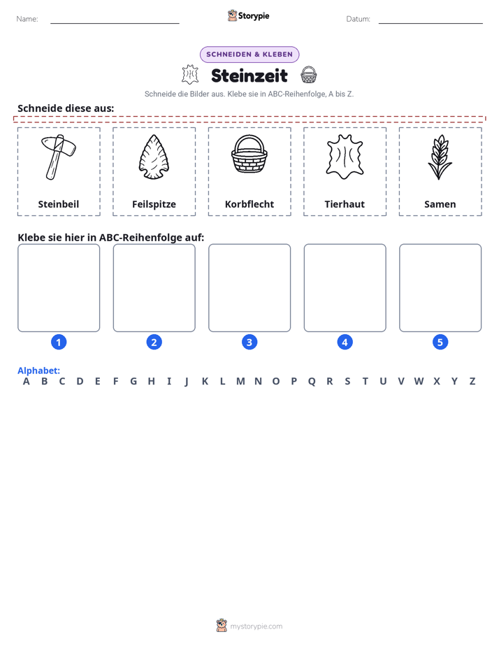 Schneiden & Einfügen Alphabet