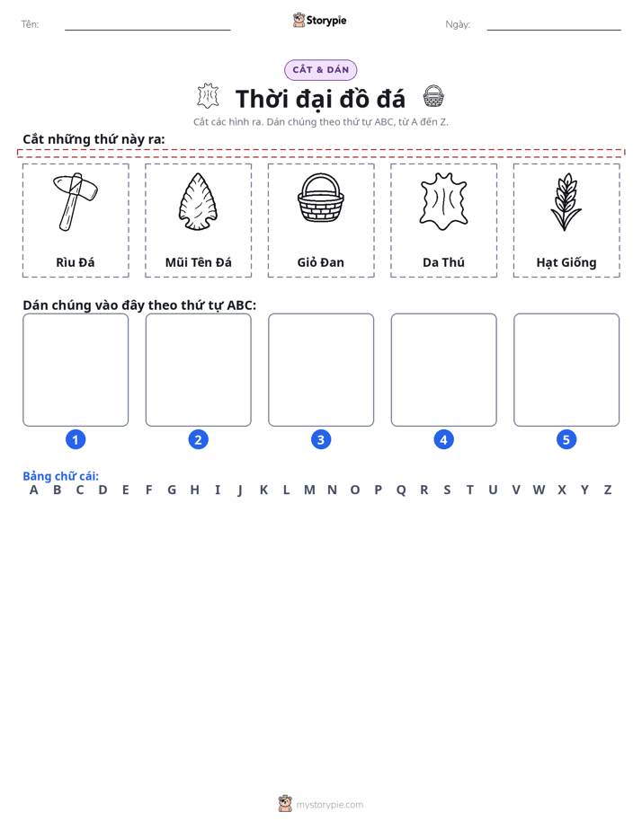 Cắt & Dán Chữ Cái