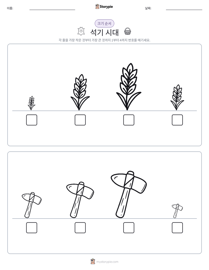 크기 순서