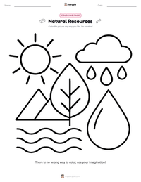 Natural Resources coloring page for kids