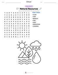 Natural Resources printable worksheet preview