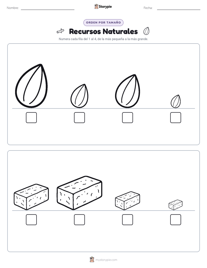 Orden de Tamaños