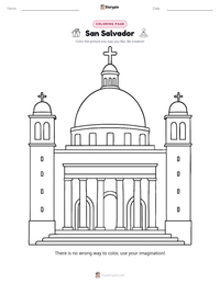 San Salvador printable worksheet preview
