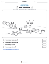 San Salvador printable worksheet preview
