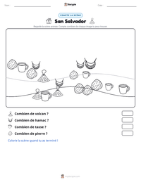 Aperçu de la feuille de travail imprimable San Salvador