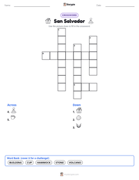San Salvador printable worksheet preview