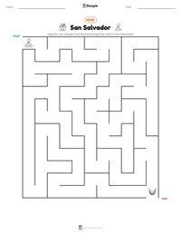 San Salvador printable worksheet preview