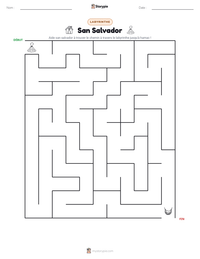Aperçu de la feuille de travail imprimable San Salvador