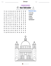 Aperçu de la feuille de travail imprimable San Salvador