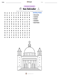 Podgląd drukowalnego arkusza ćwiczeń San Salvador
