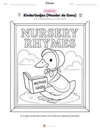 Kinderliedjes (Moeder de Gans) afdrukbare werkblad voorbeeld