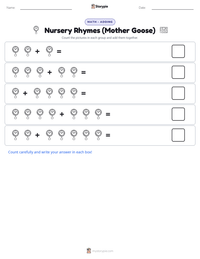 Nursery Rhymes (Mother Goose) printable worksheet preview