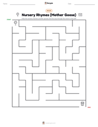 Nursery Rhymes (Mother Goose) printable worksheet preview