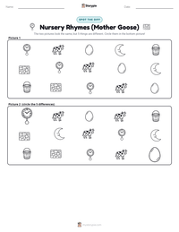 Nursery Rhymes (Mother Goose) printable worksheet preview