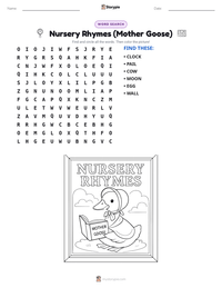 Nursery Rhymes (Mother Goose) printable worksheet preview