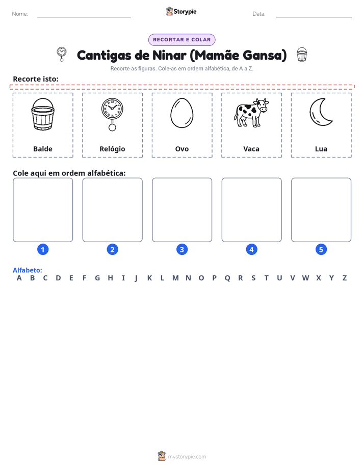 Recortar & Colar Alfabeto