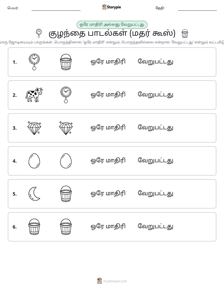 அதே அல்லது மாறுபட்டது