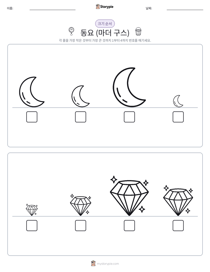 크기 순서