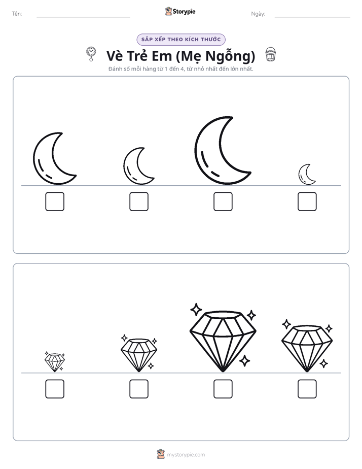 Thứ Tự Kích Thước