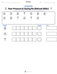 Peer Pressure & Saying No (Refusal Skills) printable worksheet preview