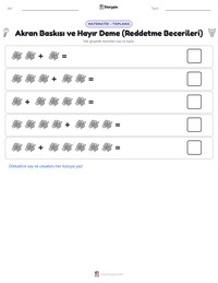 Akran Baskısı ve Hayır Deme (Reddetme Becerileri) yazdırılabilir çalışma sayfası önizlemesi