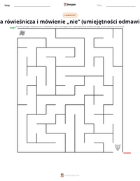Podgląd drukowalnego arkusza ćwiczeń Presja rówieśnicza i mówienie „nie” (umiejętności odmawiania)