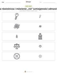 Podgląd drukowalnego arkusza ćwiczeń Presja rówieśnicza i mówienie „nie” (umiejętności odmawiania)