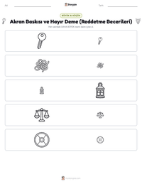 Akran Baskısı ve Hayır Deme (Reddetme Becerileri) yazdırılabilir çalışma sayfası önizlemesi
