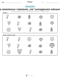 Podgląd drukowalnego arkusza ćwiczeń Presja rówieśnicza i mówienie „nie” (umiejętności odmawiania)