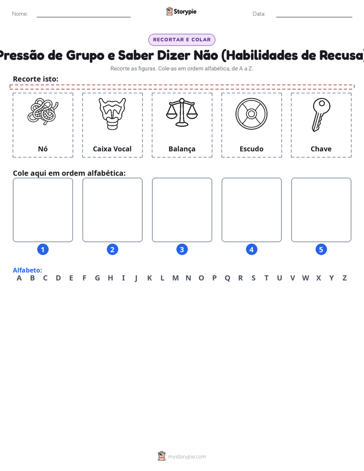 Recortar & Colar Alfabeto