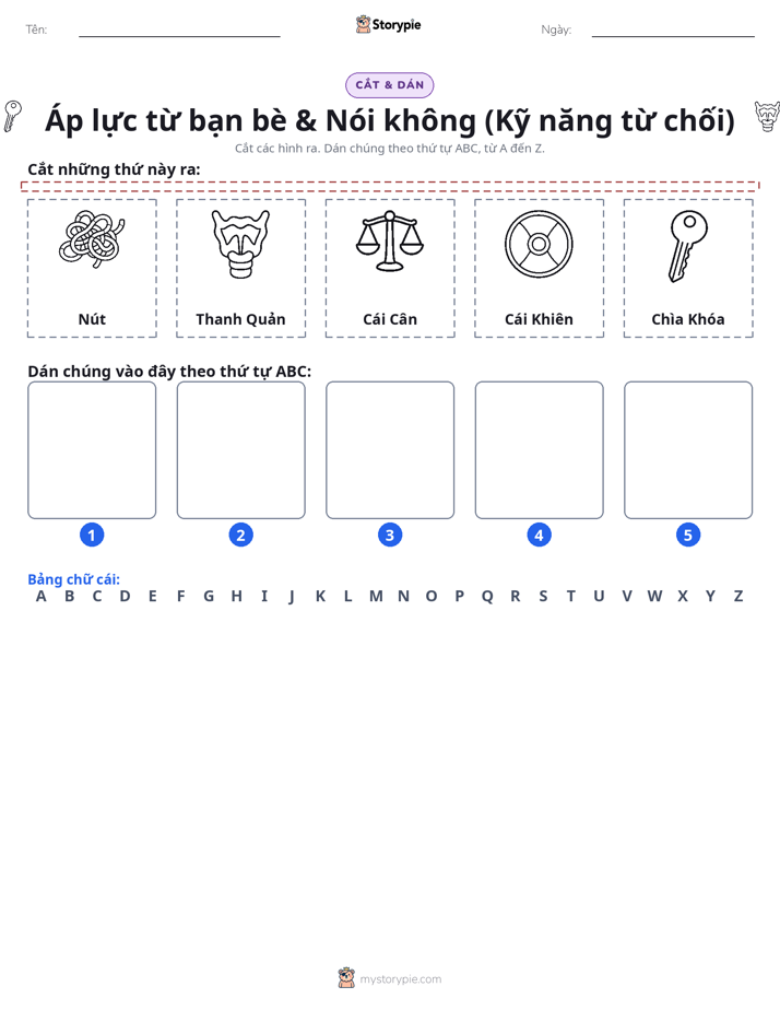 Cắt & Dán Chữ Cái