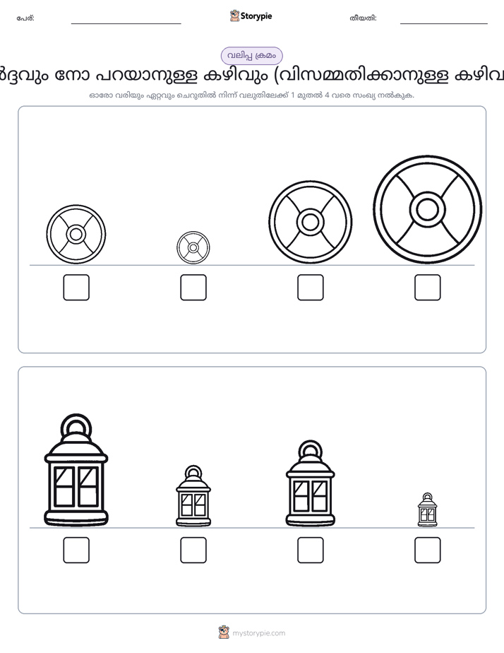 വലുപ്പം ക്രമം