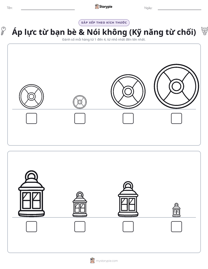 Thứ Tự Kích Thước