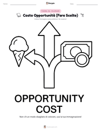 Pagina da colorare di Costo Opportunità (Fare Scelte) per bambini