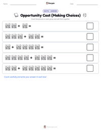 Opportunity Cost (Making Choices) printable worksheet preview