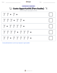 Anteprima della scheda stampabile di Costo Opportunità (Fare Scelte)
