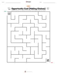 Opportunity Cost (Making Choices) printable worksheet preview