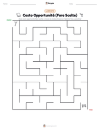 Anteprima della scheda stampabile di Costo Opportunità (Fare Scelte)