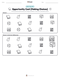Opportunity Cost (Making Choices) printable worksheet preview
