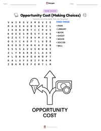 Opportunity Cost (Making Choices) printable worksheet preview