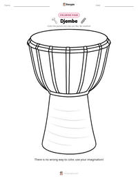 Djembe printable worksheet preview