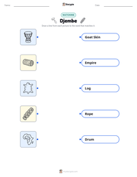 Djembe printable worksheet preview