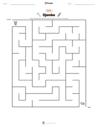 Djembe printable worksheet preview